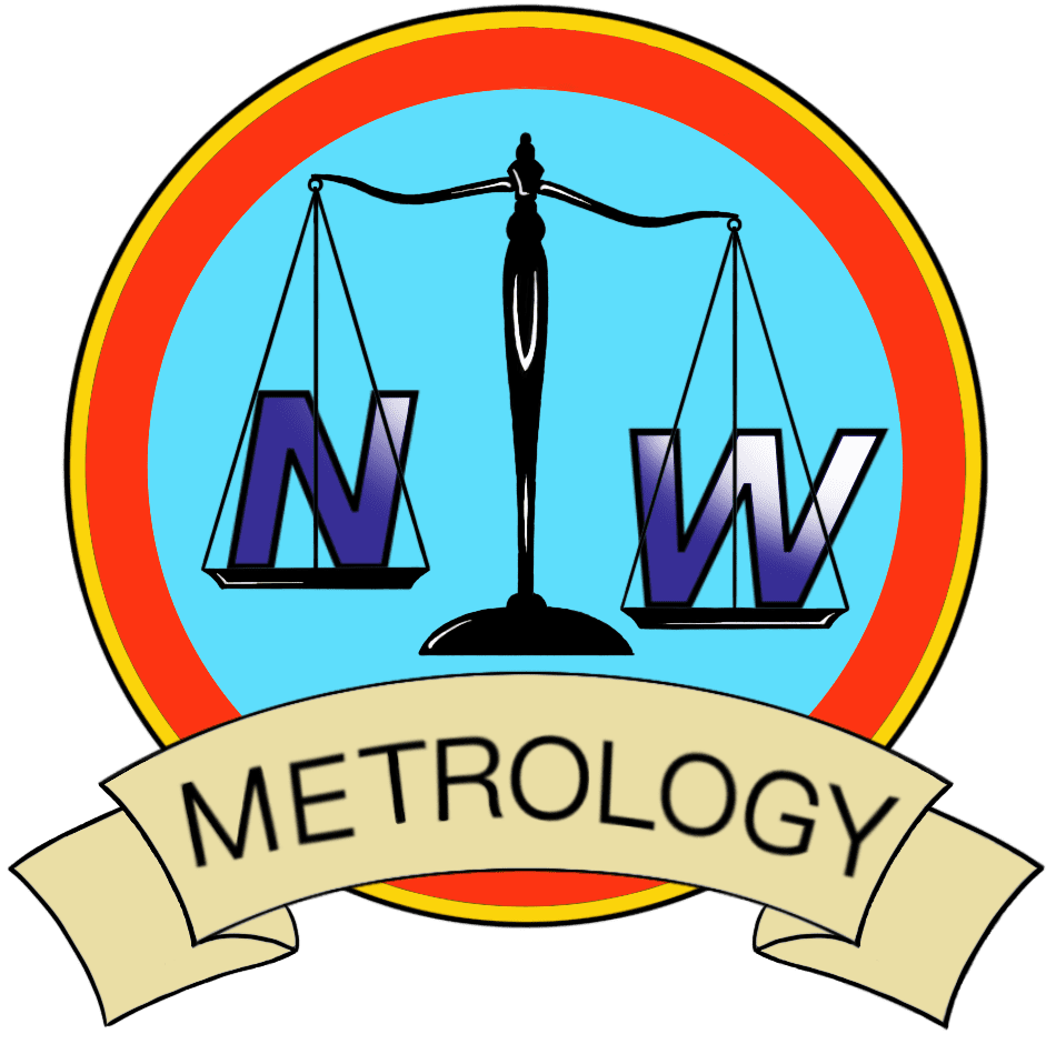Logo featuring a balanced scale with 'N' and 'W' letters, labeled 'Metrology'.