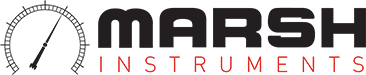 Logo with bold letters reading "Marsh Instruments".