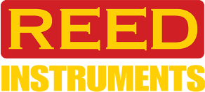 Partial red and yellow text on a red background reading "REED INSTRUMENTS".
