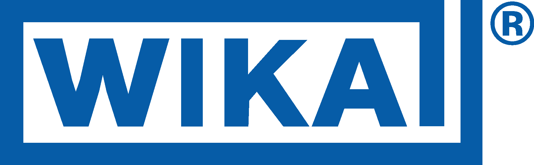 WIKA logo in blue with a blue border.